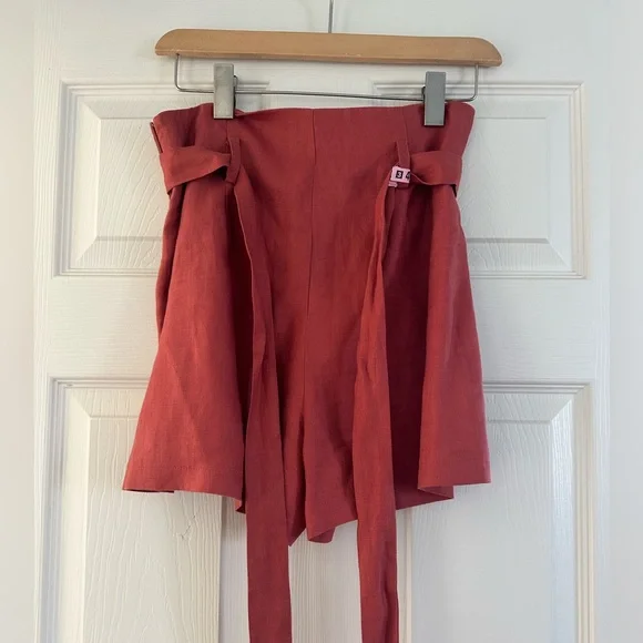 ETOPHE STUDIOS CORAL Linen Blazer Short Set, Size Small - Picture 4 of 5